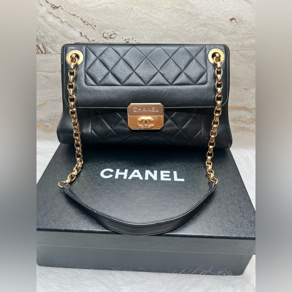 Chanel Black Quilted Tote Bag